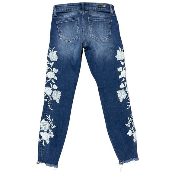 KUT from the Cloth Connie Ankle Skinny Floral Embroidered Jeans 4 - Picture 3 of 4